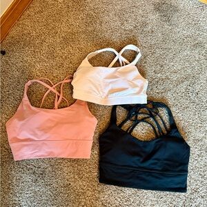 Lululemon Sports Bra Set - Pink, White, Black
